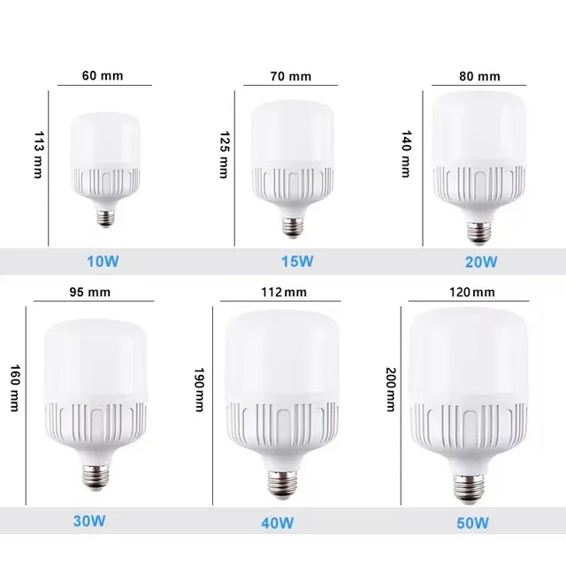 50/40/30/20/15W LED ampoule E27 vis bouche lumières… – vue 6