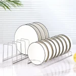 Bol de cuisine, organisateur de plats, porte-vaisselle en acier inoxydable, couverts de maison, plats, couvercle de Pot, support de vaisselle domestique, accessoires de cuisine