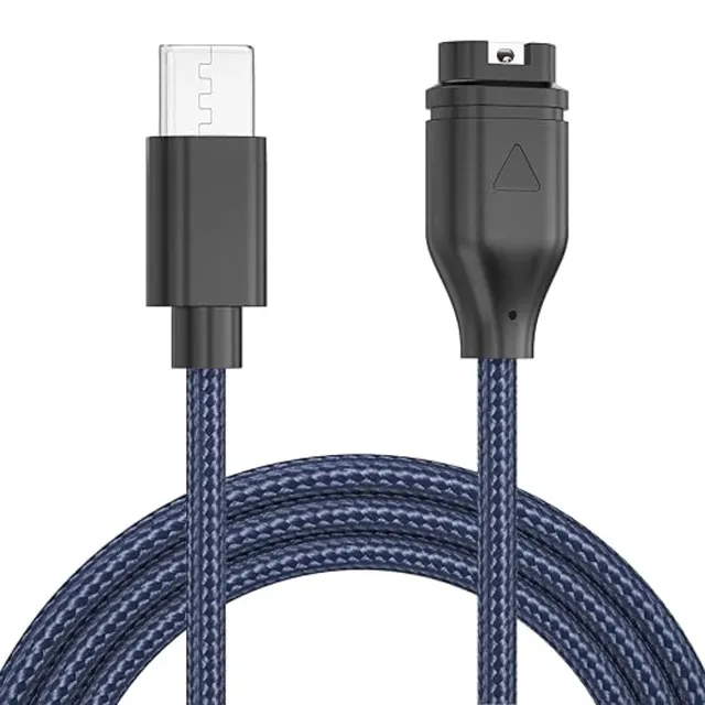 Câble charge magnétique USB C nylon tressé bleu marine…
