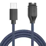 Câble charge magnétique USB C nylon tressé bleu marine… – vue 1