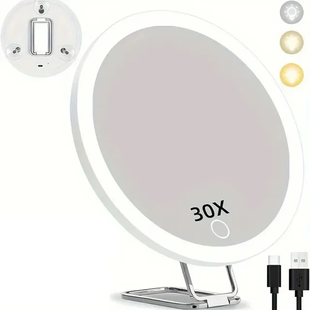 Miroir grossissant sur pied réglable à 360 ° avec…