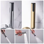 Robinet de Bidet en acier inoxydable, robinet de douche, mélangeur de lave-linge, Ducha Higienica, mélangeur d&rsquo;eau froide, grue ronde, pomme de pulvérisation de douche chromée