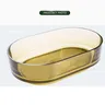 Vasque comptoir ovale verre translucide ambre perçage… – vue 5