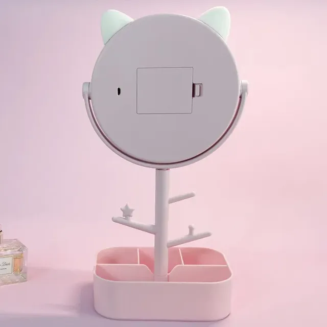Miroir de maquillage LED avec oreilles – vue 6