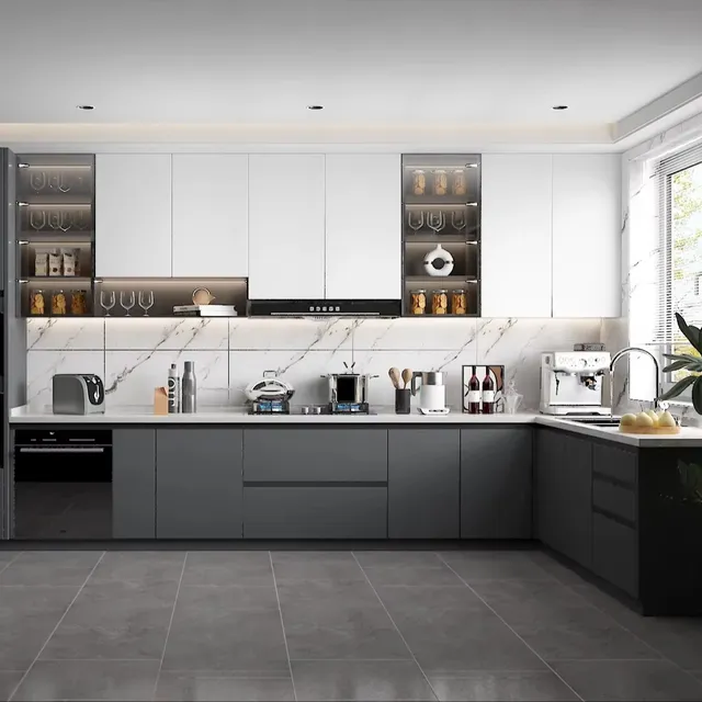 Armoires cuisine îlot évier intégré acier inoxydable 304… – vue 4