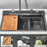Ensemble d'évier de cuisine multifonctionnel en acier… – vue 2