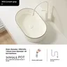 1 grand lavabo de salle de bain en céramique moderne – vue 4
