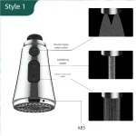 Robinet de cuisine pratique à économie d&rsquo;eau avec buse extractible, connexion universelle G1/2 pour lavabo de salle de bains, filtre à trois voies