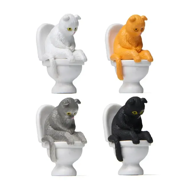 Modèle de siège de toilette de chat de dessin animé – vue 2