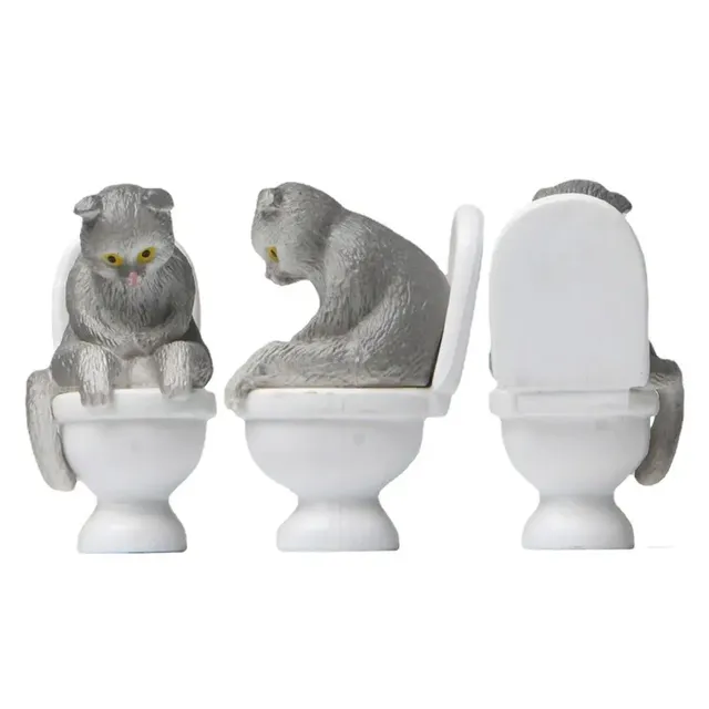 Modèle de siège de toilette chat de dessin animé – vue 5