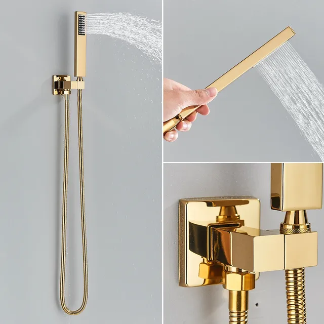Ensemble de robinets de douche dorés – vue 4