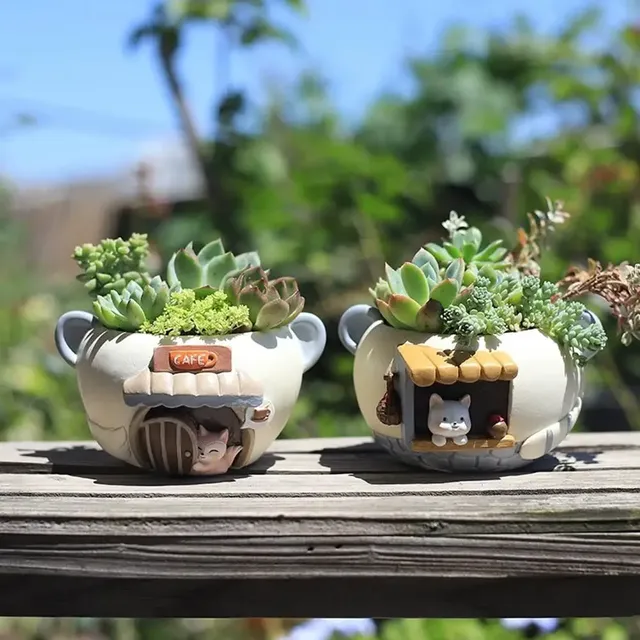 Bassin de rangement en résine de chat mignon – vue 5