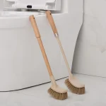 HuMe toilette salle de bain toilette brosse de nettoyage toilette longue poignée brosse de nettoyage manche en bois brosse de nettoyage