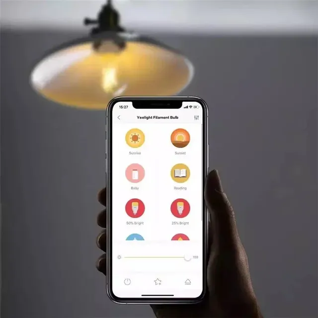 Ampoule filament LED connectée wifi E27 220240V ST64… – vue 4