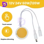Pilote LED avec interrupteur de gradation tactile DC 12V/24V 60W/120W avec gradation continue