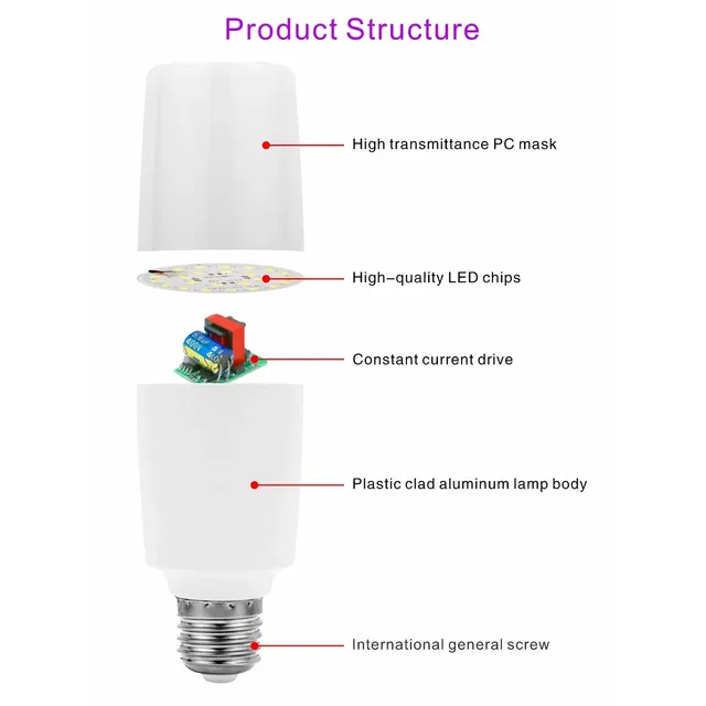 Ampoule LED dimmable 5W 10W 15W 20W E27 lampe à la… – vue 6