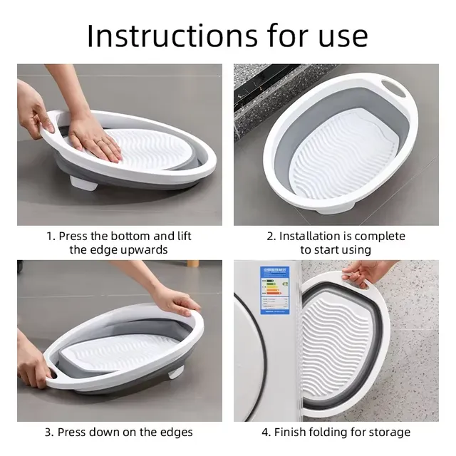 Bassin pliable portable silicone plastique polypropylène… – vue 6