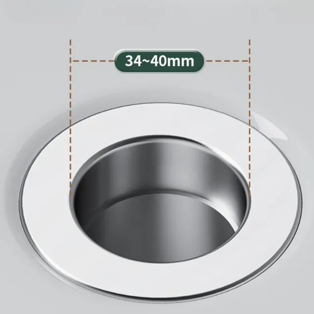 Filtre de vidange d'évier en acier inoxydable – vue 4