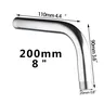 Bras douche mural coudé tubulaire rond acier inoxydable… – vue 2