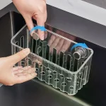 Support d&rsquo;évier à ventouse, égouttoir de robinet, panier multifonctionnel, support d&rsquo;éponge de cuisine, support mural sans poinçon