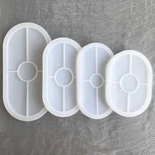 Plateau ovale ciment Silicone moules bricolage béton plâtre dessous de…