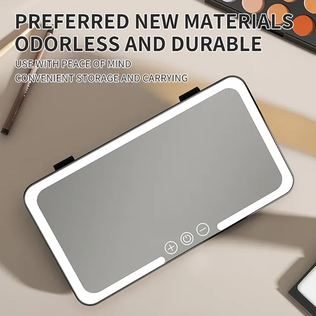 Miroir de maquillage de voiture pare-soleil avec 3… – vue 6
