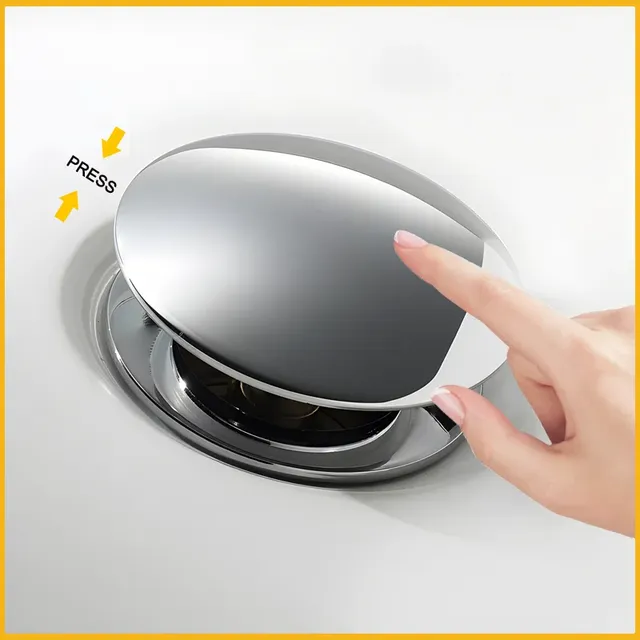 Bouchon de déchets Pop-Up pour lavabo en laiton massif – vue 3