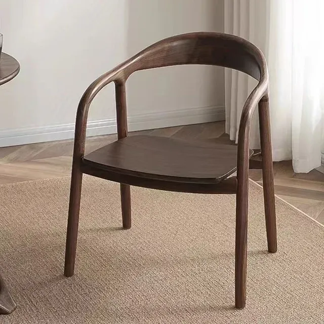 Chaises de table à manger en bois massif – vue 2