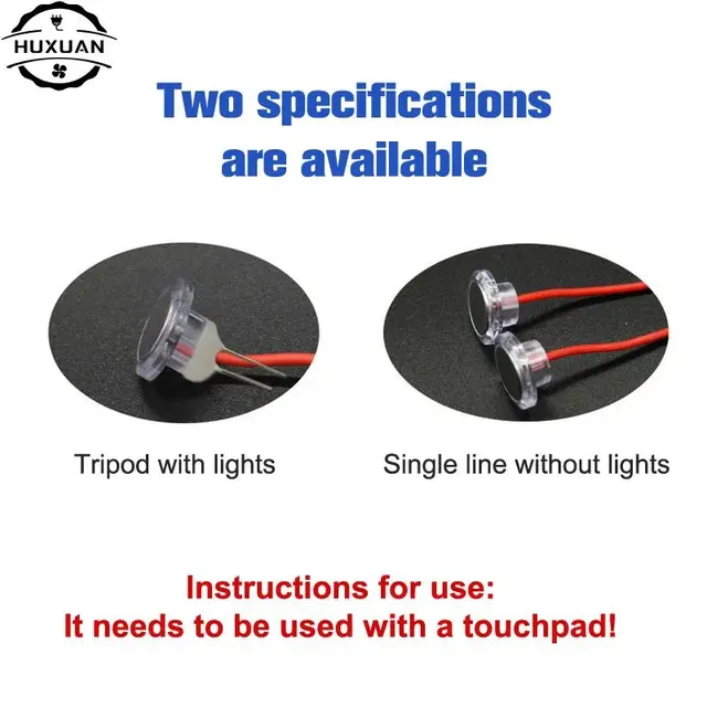Interrupteur tactile LED 10mm – vue 6