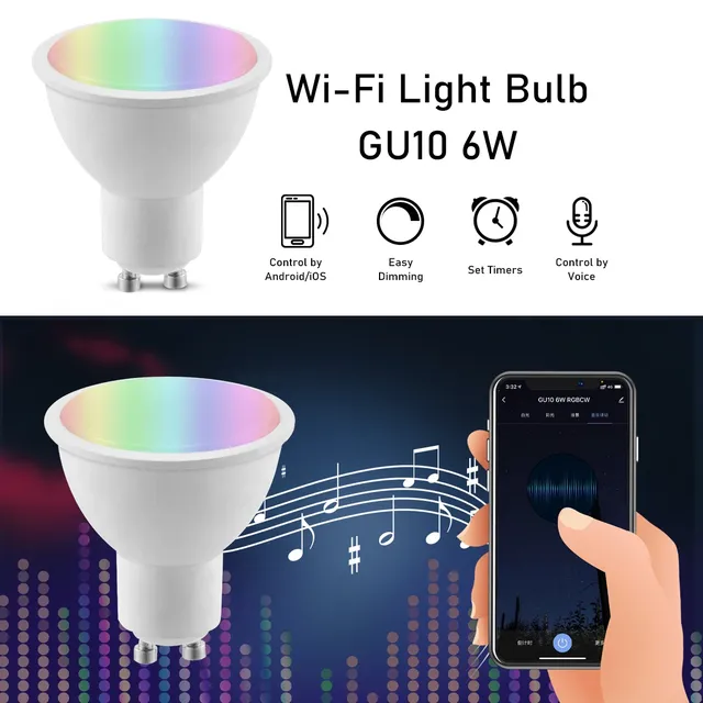 Ampoule LED WIFI intelligente GU10 – vue 5