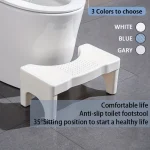 Tabouret de toilette portable robuste pour adulte de 7 pouces, 1 pièce, disponible en 3 couleurs (blanc/bleu/gris), siège surélevé antidérapant