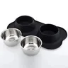 Double bol antidérapant pour chien avec tapis en Silicone – vue 5