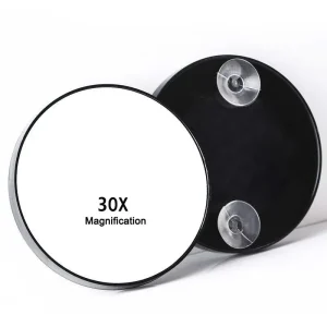 Miroir grossissant 30x avec ventouse, grossissant pour points noirs, Compact, élimine les Pores de l’acné, outil de maquillage pour salle de bain Miroir grossissant 30x avec ventouse, grossissant pour points noirs, Compact, élimine les Pores de l’acné, outil de maquillage pour salle de bain