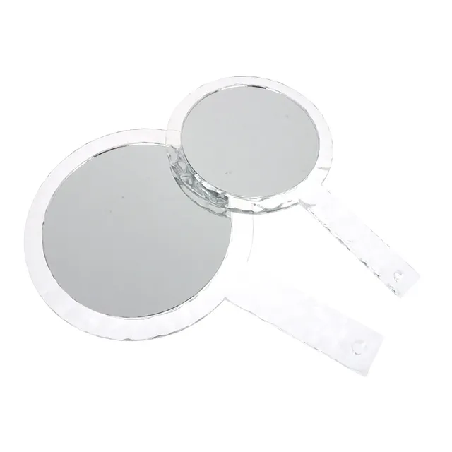 Miroir maquillage rond portable poignée transparente… – vue 5