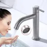Robinet de lavabo froid simple en acier inoxydable – vue 1