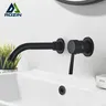 Robinet de lavabo noir mural à 2 trous – vue 2