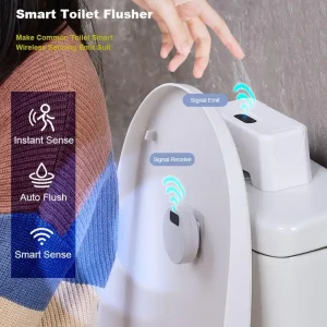 Démangeur de toilettes automatique, chargement USB, capteur sans contact, dispositif de rinçage Intelligent pour la plupart des accessoires de toilettes domestiques Démangeur de toilettes automatique, chargement USB, capteur sans contact, dispositif de rinçage Intelligent pour la plupart des accessoires de toilettes domestiques