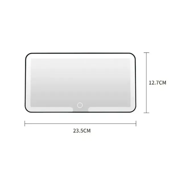 Miroir de maquillage pare-soleil de voiture LED avec… – vue 2