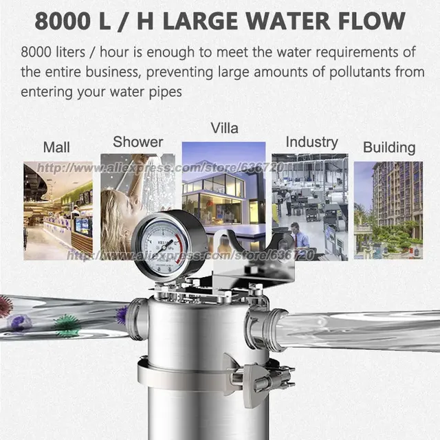 Préfiltre eau sous évier inox SUS304 maille 40 microns… – vue 3