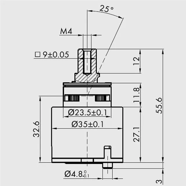 Cartouche de robinet K35A – vue 4