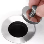 Bouchon d&rsquo;évier en acier inoxydable pour lavabo de salle de bains, bouchon de vidange de baignoire, bouchon d&rsquo;évier en caoutchouc, bouchons d&rsquo;évier 1 pièce