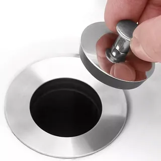 Bouchon d'évier en acier inoxydable pour lavabo de salle de bains
