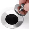 Bouchon d'évier en acier inoxydable pour lavabo de salle… – vue 1
