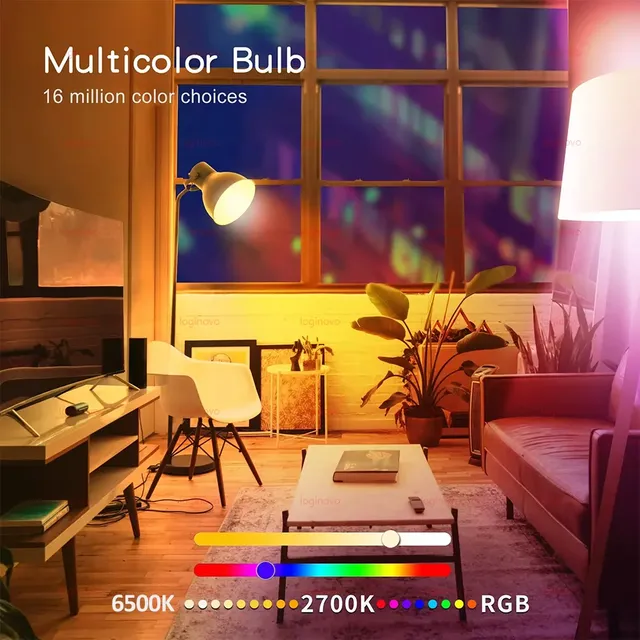 Ampoule LED Bluetooth/WiFi E27 15W 20W 110V 220V RGB RGBCW – vue 2