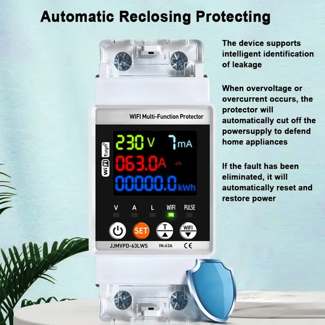 Protecteur réenclenchement automatique WiFi Tuya… – vue 2