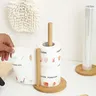Porte-rouleau de papier de cuisine en bois – vue 2