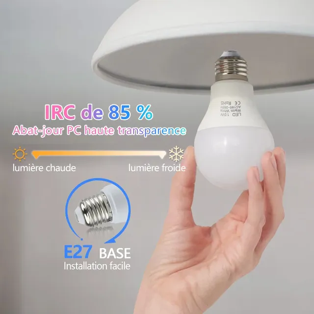 3W 6W 9W 12W 15W 18W LED ampoule lampes E27 Lampada LED… – vue 4