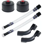 Tuyau de remplissage de carburant de course en PVC transparent, bouchon de carafe de remplacement universel avec cintreuse, gaz précieux, accessoires de voiture