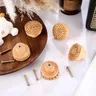 Lèvent en bois de commode en rotin Boho – vue 3