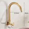 Robinet d'extérieur Antique en laiton massif brossé – vue 5